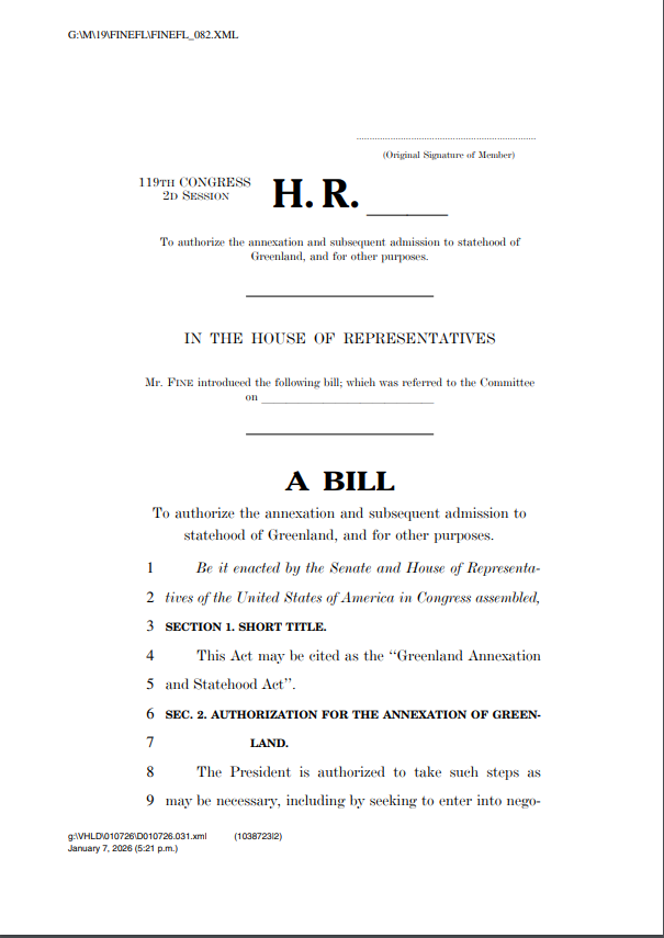 Законопроєкт про анексію Гренландії внесли до Конгресу - що відомо 2