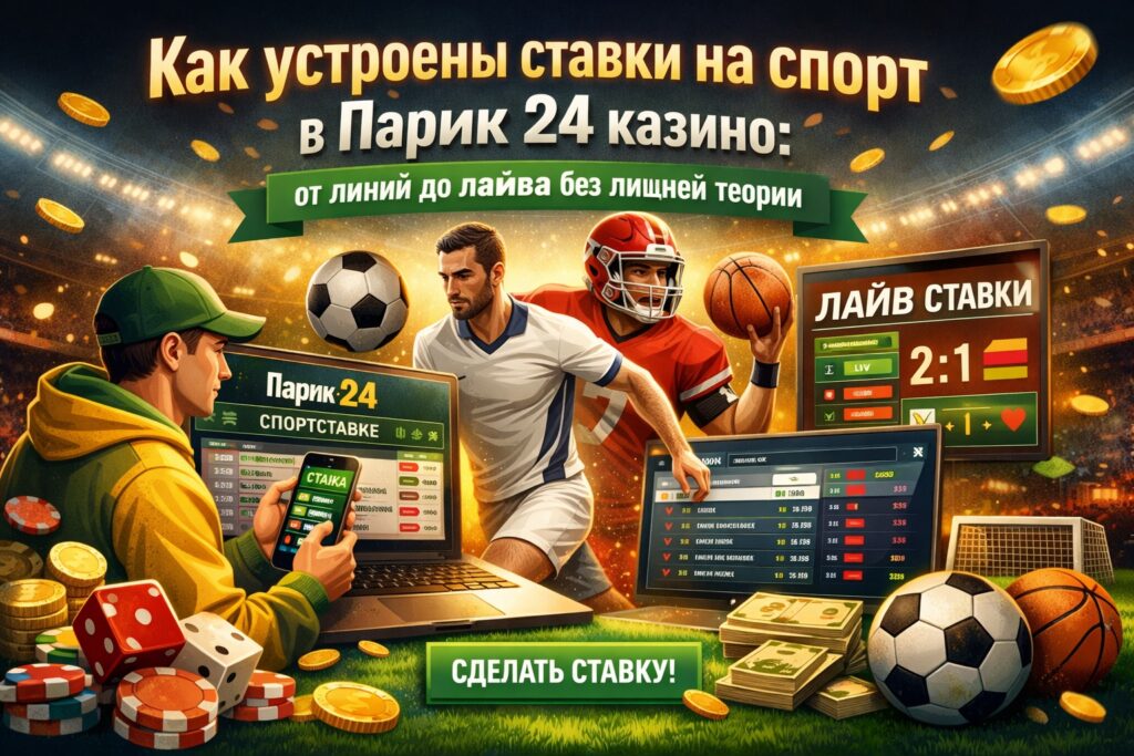 Как устроены ставки на спорт в Парик 24 казино: от линии до лайва без лишней теории 2 Как устроены ставки на спорт в Парик 24 казино: от линии до лайва без лишней теории 1