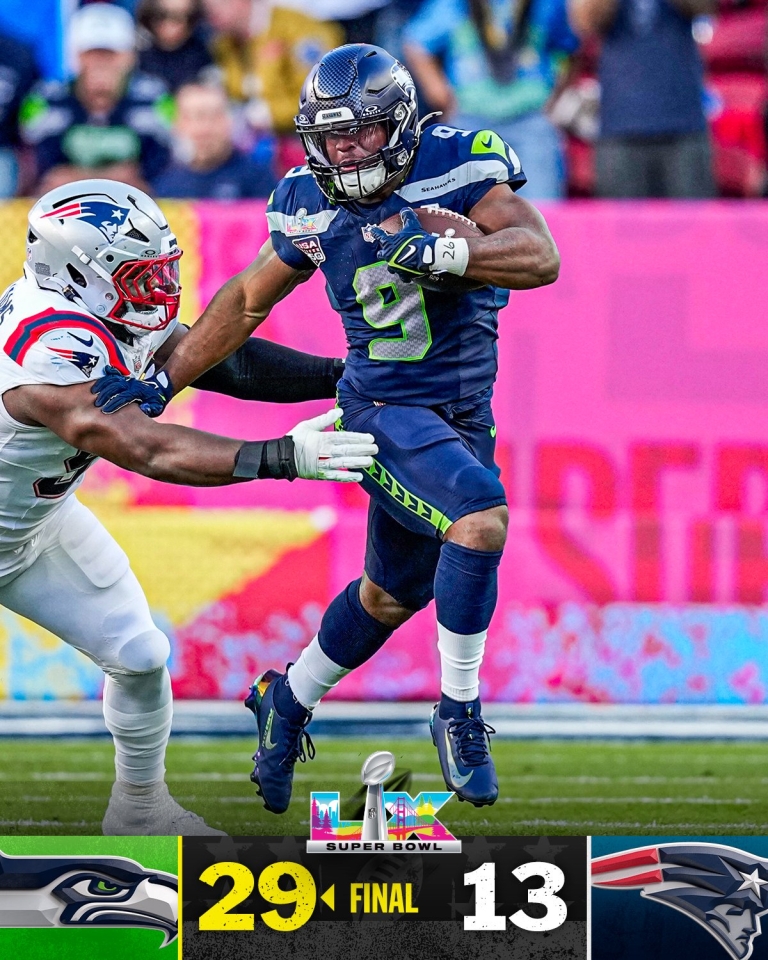 Супербоул 2026 - Сіетл Сікхокс переміг Нью Інгленд Петріотс 2