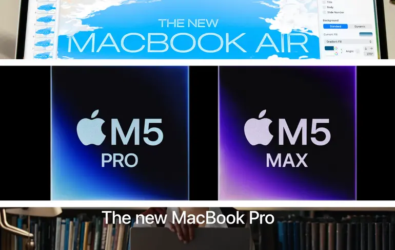 Apple анонсувала нові моделі MacBook Pro та MacBook Air, оснащені чипом M5, який забезпечує до 8 разів швидший штучний інтелект та до 24 годин роботи без підзарядки. 1