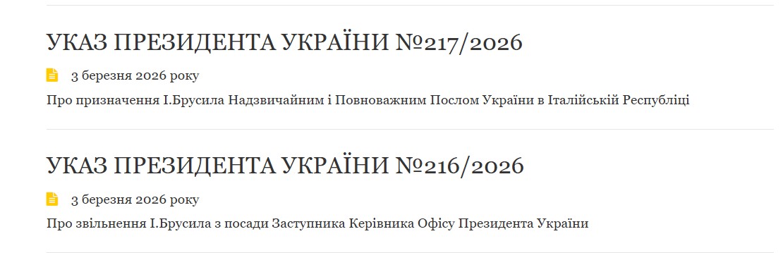 Ігор Брусило став послом України в Італії - указ Зеленського Ігор Брусило став послом України в Італії - указ Зеленського 3