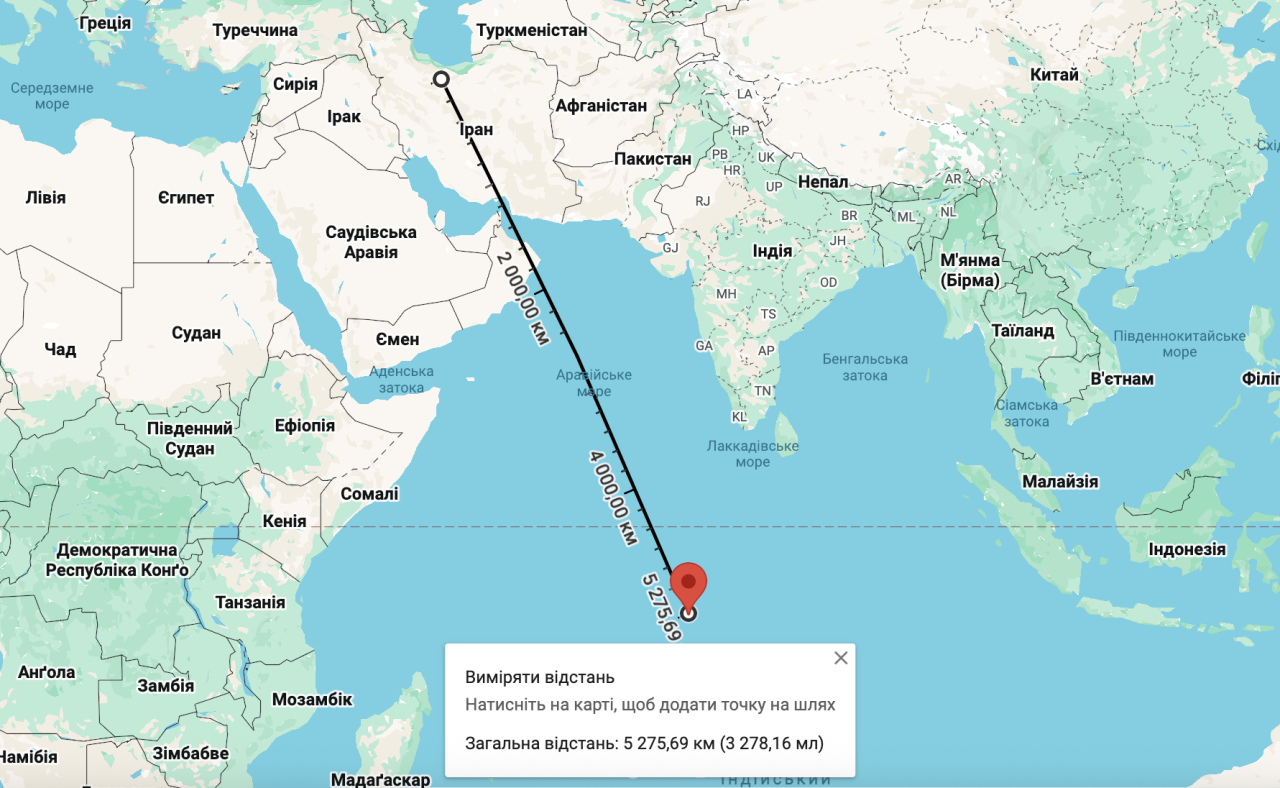 Війна на Близькому Сході - спроба ракетного удару по базі Дієго-Гарсія 2
