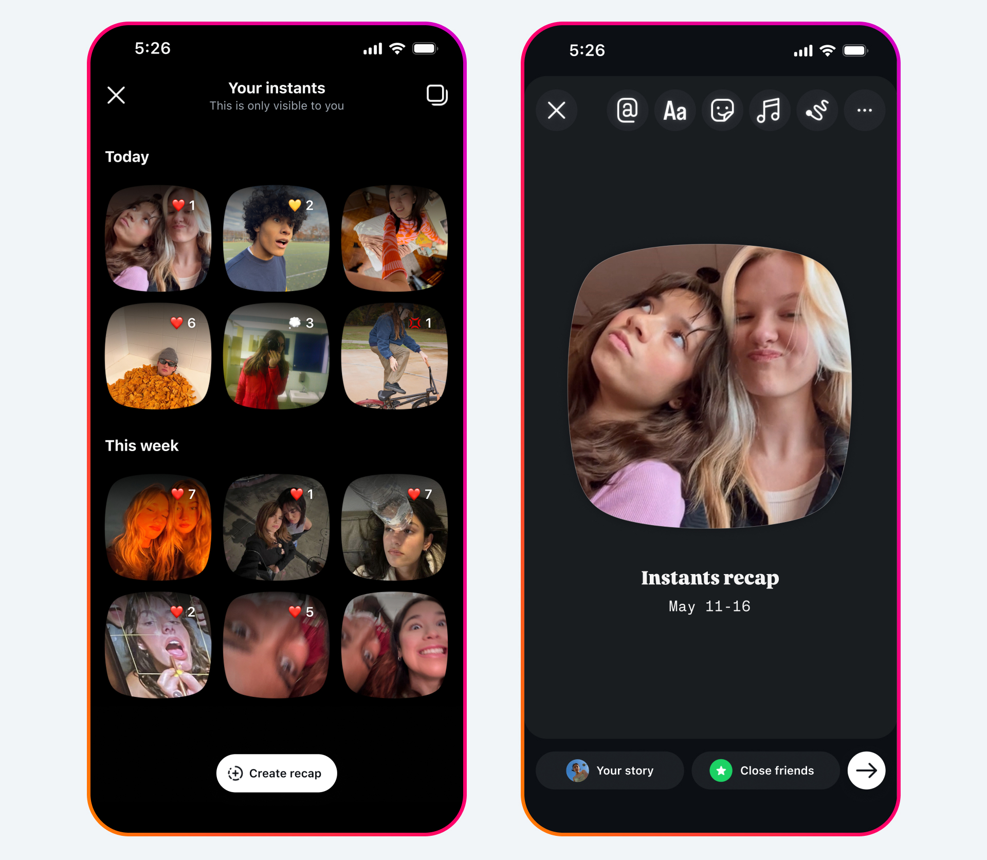 Instagram презентує нову функцію Instants – фотографії без фільтрів, які зникають через 24 години. 3