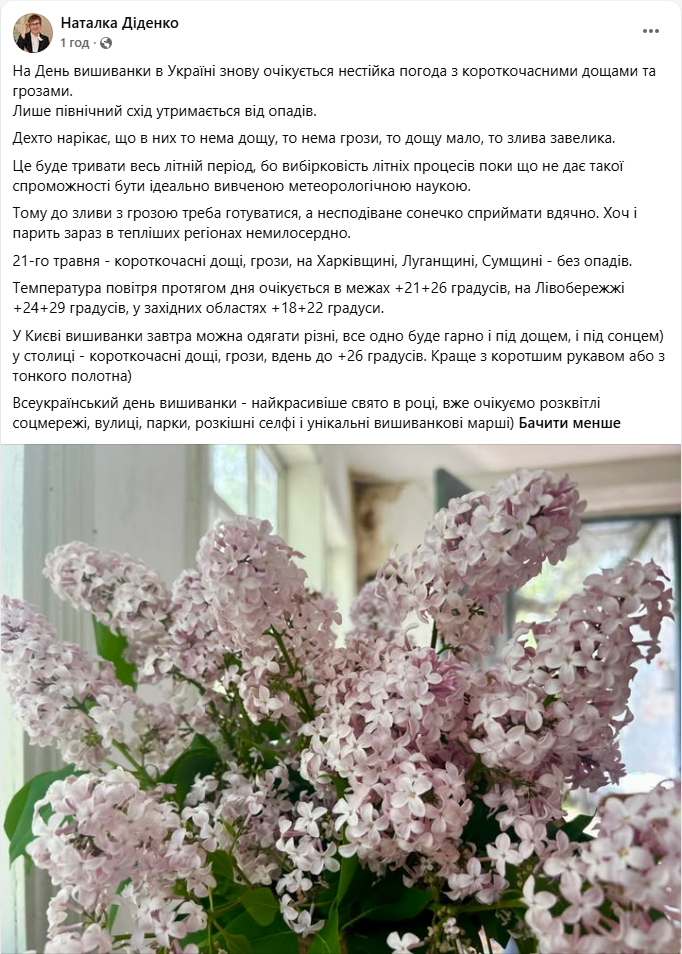 Погода в Україні та Києві 21 травня - де очікувати грози, прогноз на День вишиванки. 3