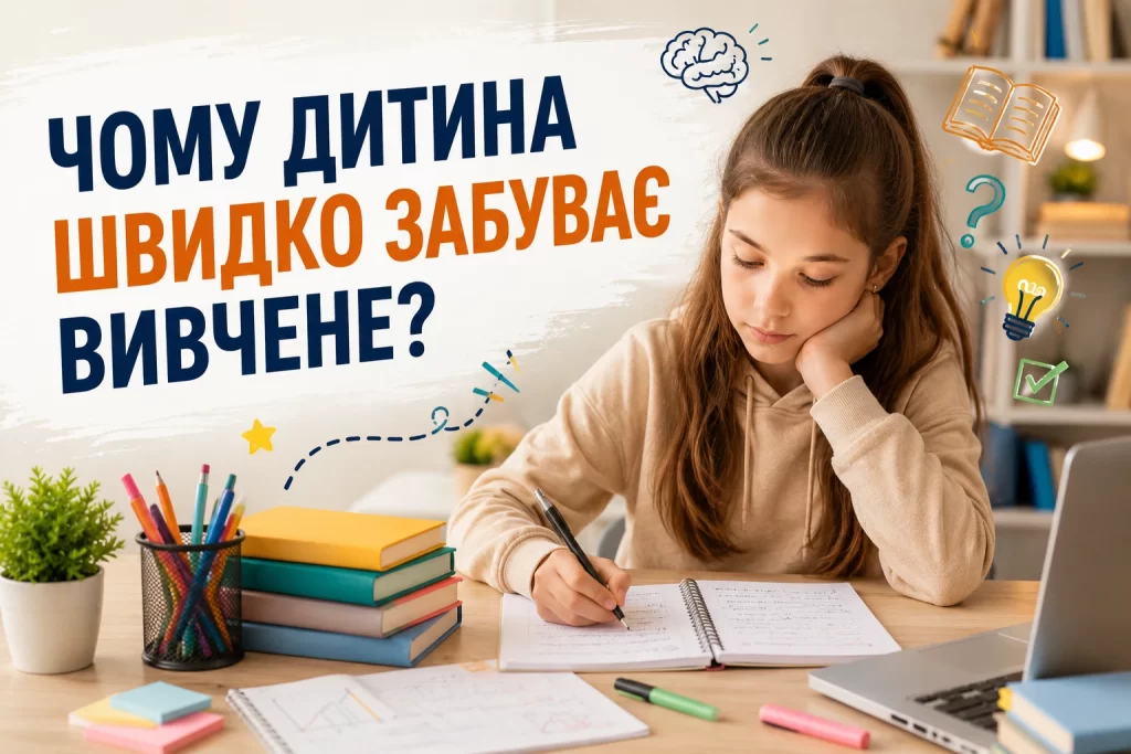 Чому діти швидко забувають те, що вчили в школі: проблема, про яку рідко говорять батьки 1