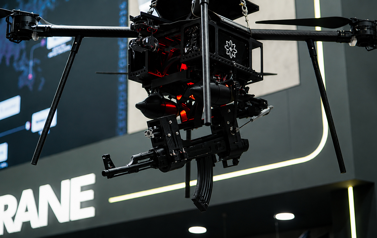 На виставці Eurosatory Україна презентувала дрон з автоматом під назвою Drone Squad Fury. 2
