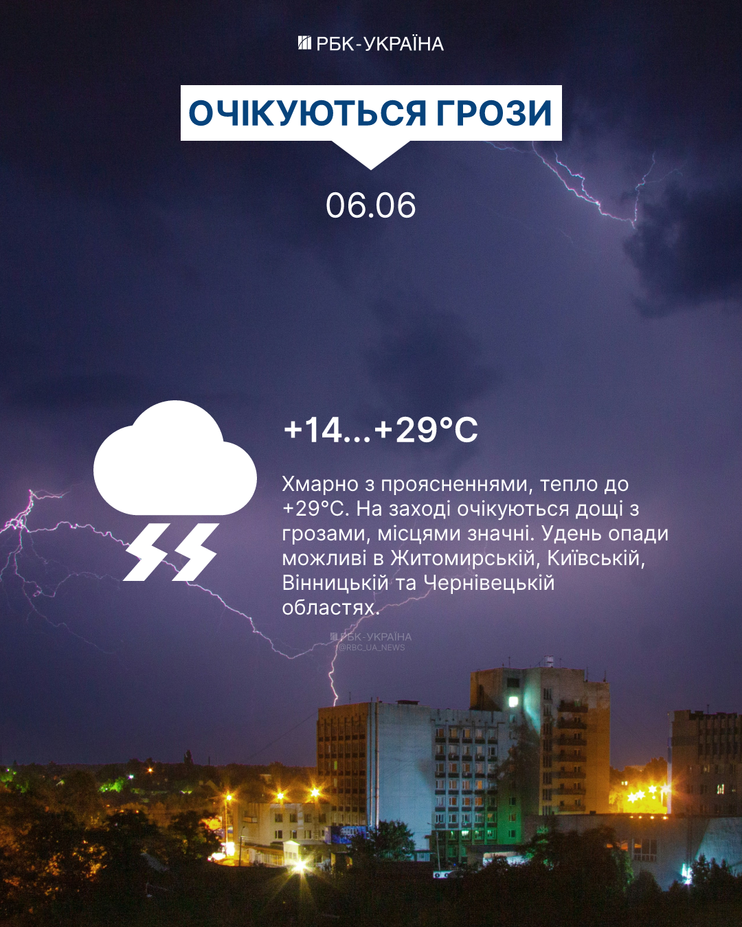 Погода в Україні сьогодні, 6 червня: де очікуються дощі, а де температура підніметься до 29 градусів. 2
