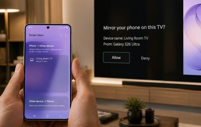Smart View у Samsung: як забезпечити безпеку даних під час трансляції. 1