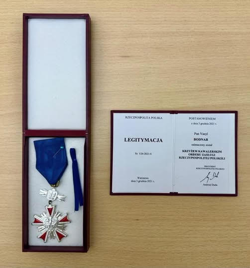Василь Боднар відмовився від кавалерського хреста Ордену «За заслуги» Республіки Польща. 2