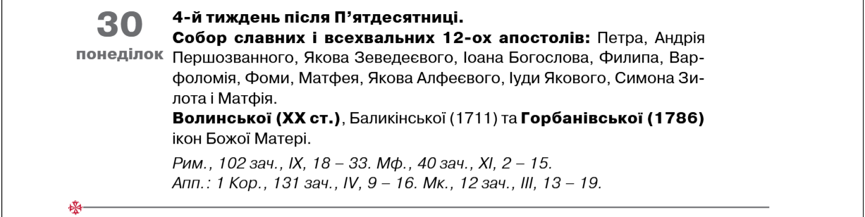 Собор 12 апостолів по новому календарю ПЦУ сьогодні - 30 червня свято, як відзначають 2